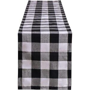 Buffalo Check Plaid Table Runner, Cotton Polyester Blend Classic Family Dinner